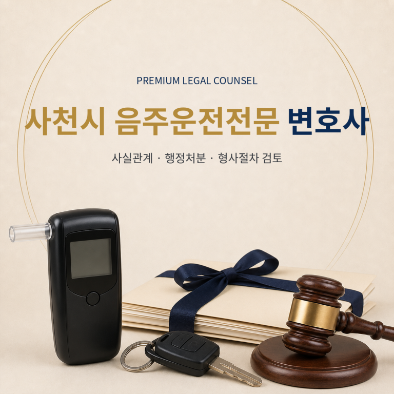 사천시 음주운전전문 변호사